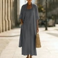 thumbnail image 3 of Iyufng Summer 2 Piece Outfit Set Women's Cardigan and Long Dresses Casual Set, 3 of 9