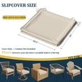 thumbnail image 2 of Kimunuk 6Pcs Outdoor Chair Cushions Slipcovers, 18.5" x 16" Cream Replacement Waterproof Non-Slip Patio Seat Cushion Covers with Handle, Covers Only, 2 of 7