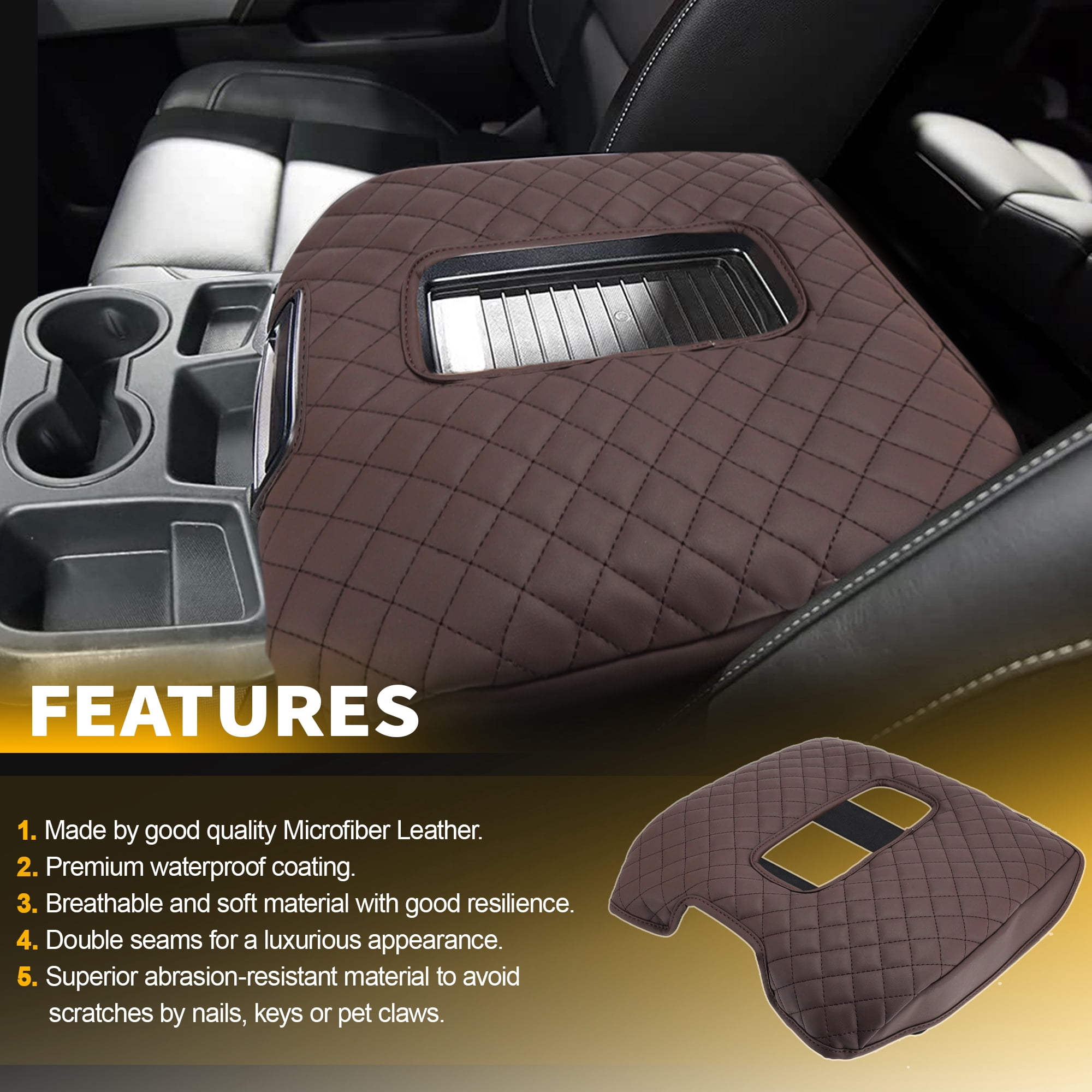 Unique Bargains Center Console Armrest Cover for Chevy