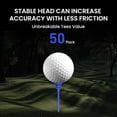 thumbnail image 2 of FINGER TEN Golf Tees Plastic 3 1/4 inch Unbreakable Upgraded Bulk 50/100 Pack Reduce Friction Side Spin Stable 83mm Long Tee for Men Women Practice, 2 of 7