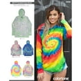 thumbnail image 3 of Colortone Tie-Dye Multicolor Long Sleeve Hoodies Adult Men Unisex, 3 of 4