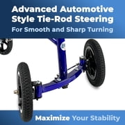 KneeRover Hybrid Knee Walker for Ages 15-65 with Kneecycle and All-Terrain Front Axle Upgrade