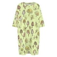 thumbnail image 4 of Mushroom Bandanas Sleepshirts For Sleeping Travels Loose Sleepdress Pajama Dress Soft Nightdress Sleepwear, 4 of 7