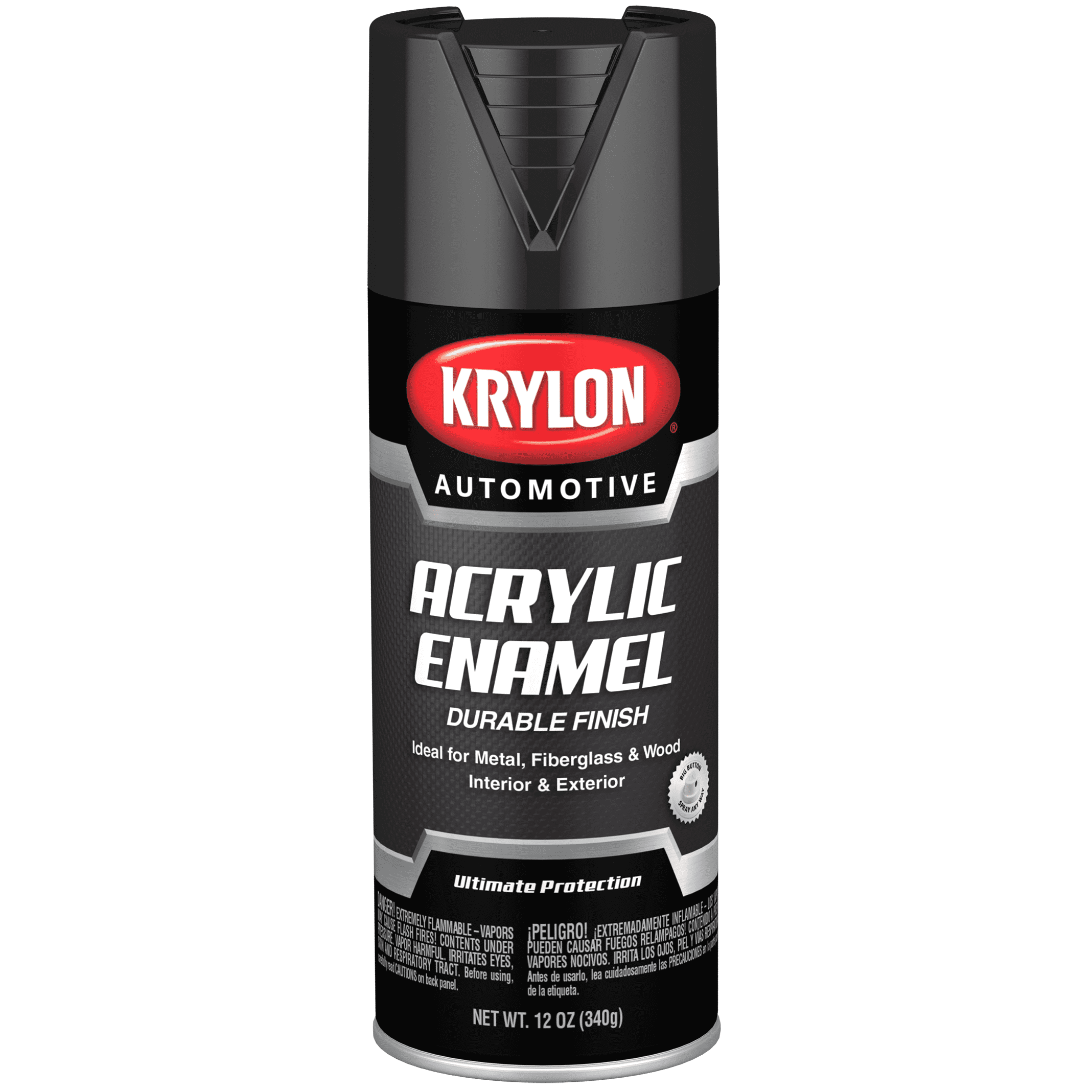 Krylon Black Automotive Acrylic Enamel Gloss Spray Paint, 12 oz.