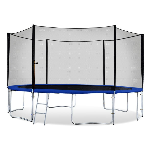 Exacme Big Outdoor Trampoline with Enclosure and Ladder Spring Cover, Heavy Duty, 6180T15