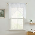 thumbnail image 3 of THD Bella Floral Rod Pocket Lace Short Cafe Swags for Small Windows - 28 x 36 Inch Length (White Swags, Set of 2), 3 of 6