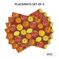 thumbnail image 2 of Placemats Set Of 4 / 6, Fruit Collage Placemats For Dining Table Indoor/Outdoors Heat Resistant Washable Placemats 18" X 12", 2 of 8
