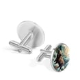 thumbnail image 3 of Yak Stylish Stainless Steel Shirt Clip Cufflink Set for Men's Silver Jewelry - for Formal and Business Attire, 3 of 6