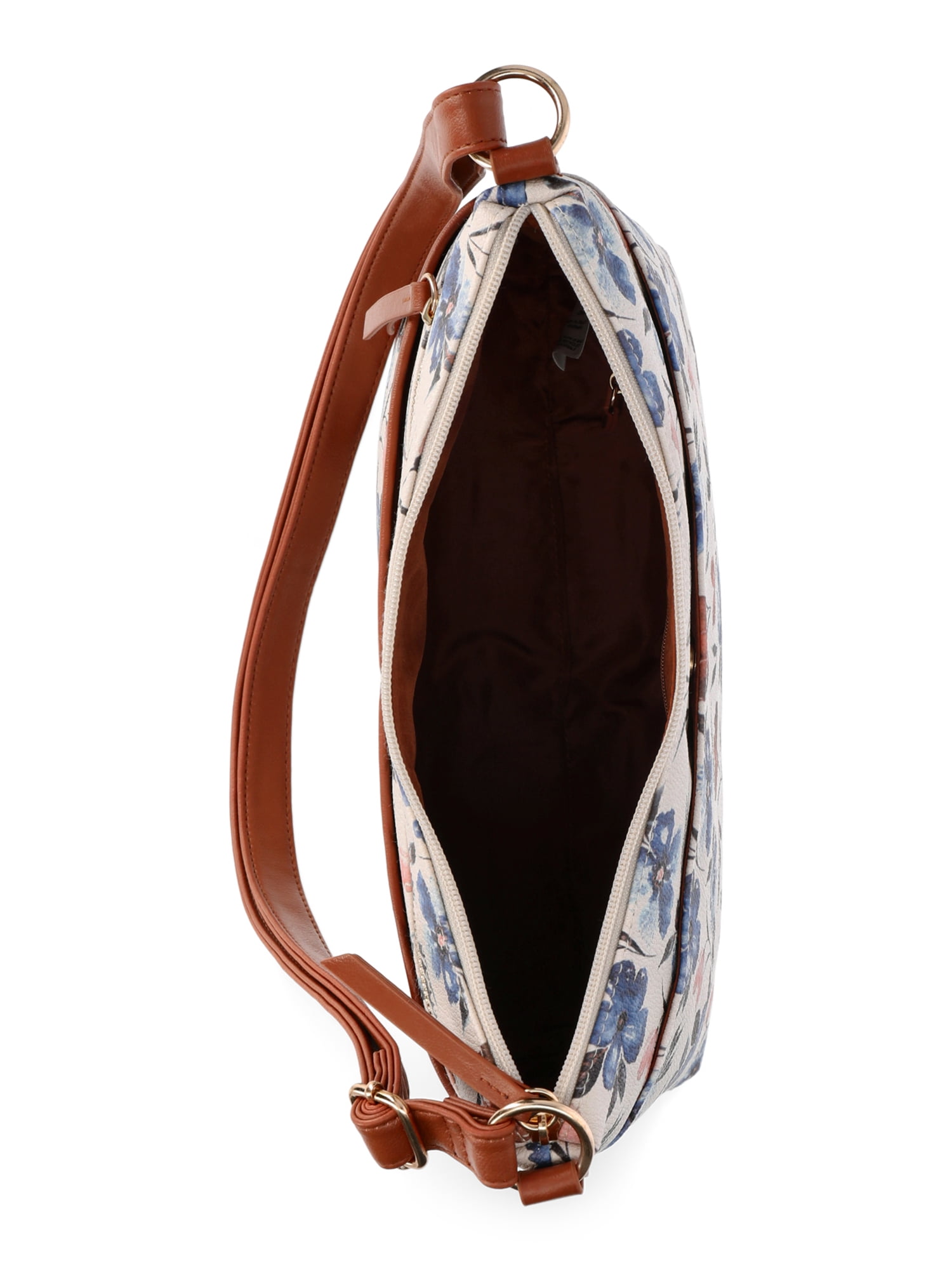 Time and Tru Women’s Hallie Crossbody Handbag, Floral Print