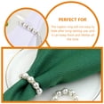 thumbnail image 3 of SHISUYAN 12pcs White Napkin Rings for Elegant Table Decoration and Repeated Use Plastic and Metal 6cm, 3 of 9