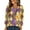 Gold #039, variant on Womens Mardi Gras Shirts Feathers Print Sequins Crew Neck Tunic Tops Carnival Long Sleeve Gold Tops Yellow L
