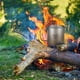 thumbnail image 5 of AOMIUN TITANIO LIGERO 3 Piezas Conjunto de Titanio de 750 ml Pot 450 ml de Taza de Agua Con Tapa Spork Plegable Plegable Plegable Para Acamp Al Aire Libre Mochilero de Senderismo, 5 of 7