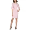 KARL LAGERFELD PARIS Scuba Crepe Rhinestone Trim Dress