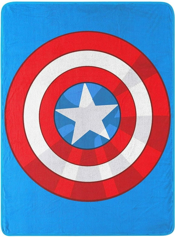 Marvel Captian America Throw Blanket, The Shield, MicroRaschel, 46x60, Multicolor, 1 Each