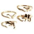 thumbnail image 4 of Anillos de aleación de dinosaurio 4 s temáticos de dinosaurios de moda, ajustable de Color dorado para mujeres, hombres, , regalos, decoración de accesorios Dorado Magideal Anillos de aleación de dinosaurio, 4 of 7