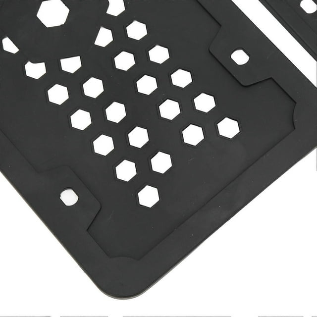 2 Pack Black Soft Flexible Silicone License Plate Covers 305 x 155mm for US Models