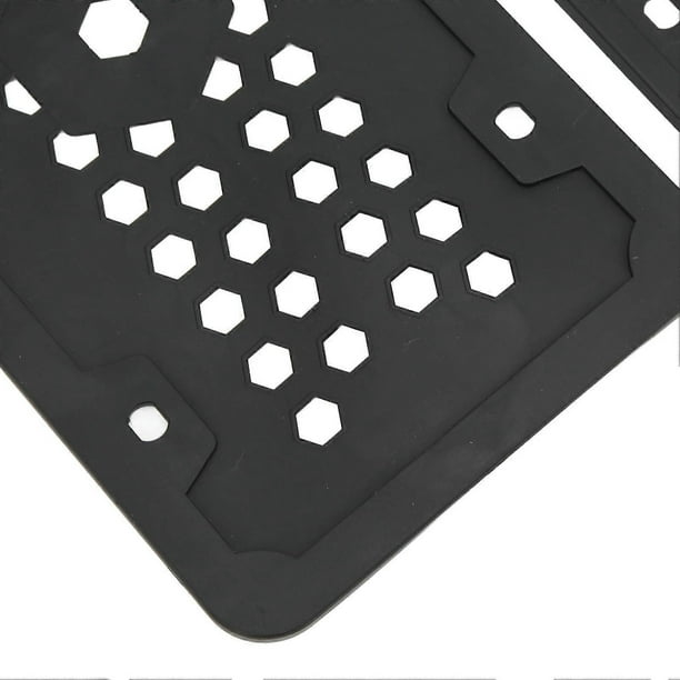 2 Pack Black Soft Flexible Silicone License Plate Covers 305 x 155mm for US Models