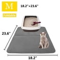 thumbnail image 1 of Foldable Household Pet Cat Dog Litter Pad EVA Sanitary Sand Mat Pad (Grey M), 1 of 1