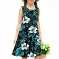 thumbnail image 6 of SGFCWSX Girls Sleeveless Dress A-Line Soft Crew Neck Floral Print Summer Party Dresses for Teens Multicolor Size 13-14 Years, 6 of 6