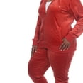 thumbnail image 5 of White Mark Women's Plus Size 2 Piece Velour Tracksuit Set, 5 of 5