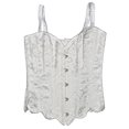 thumbnail image 2 of Aboser Corset Tops for Women Lace Elastic Strap jacquard Shapewear Lace Up Irregular Hem Bustier Top Waist Slimming, 2 of 8