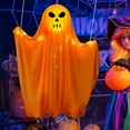 thumbnail image 2 of Hvmvliv Ghost Decor 38.2in Halloween Decorations Outdoor Decorative Props LED Lights Scary Ghost Halloween Decoration for Yard Front Porch Garden Home Orange, 2 of 6