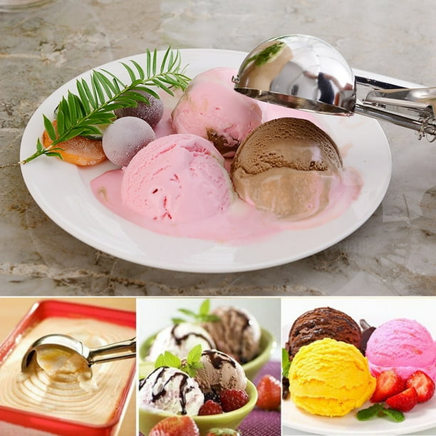 Cuchara De Helado Cuchara para helado, Cuchara para hornear galletas de melón Baller para pastel Pudín de frutas Sywqhk Libre de BPA