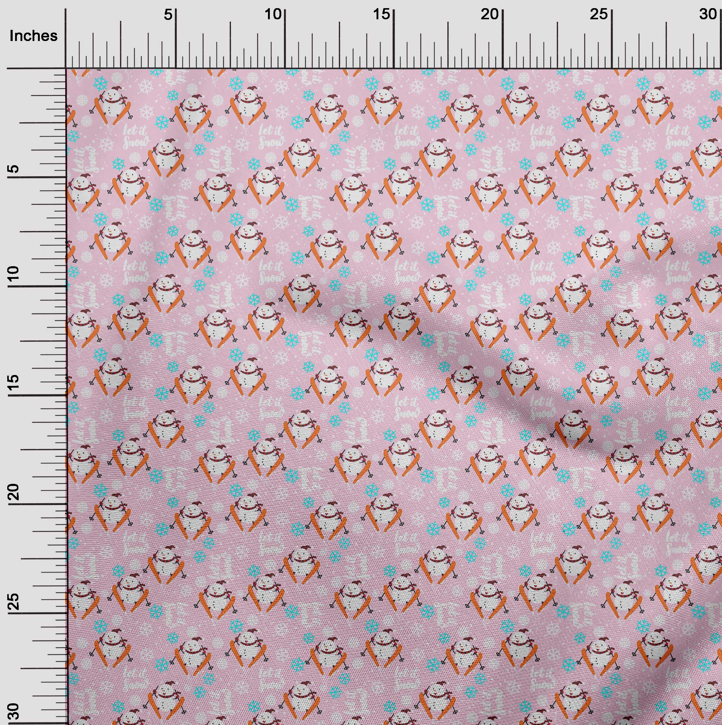 oneOone Cotton Poplin Blush Pink Fabric Christmas Dress Material Fabric Print Fabric By The Yard 42 Inch Wide