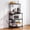Black-23.6 Inch(With Outlet), variant on Sghuo 4-Tier Bakers Rack with Power Outlet, Microwave Stand with Paper Towel Holder, Industrial Kitchen Storage Shelf, Black