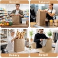 thumbnail image 5 of 25 Pcs Heavy Duty Kraft Paper Bags, 12x7x17 Inch Brown Grocery Sacks, Recyclable Durable Paper Bags for Food Delivery, Retail, Gift Wrapping and Storage, 5 of 6