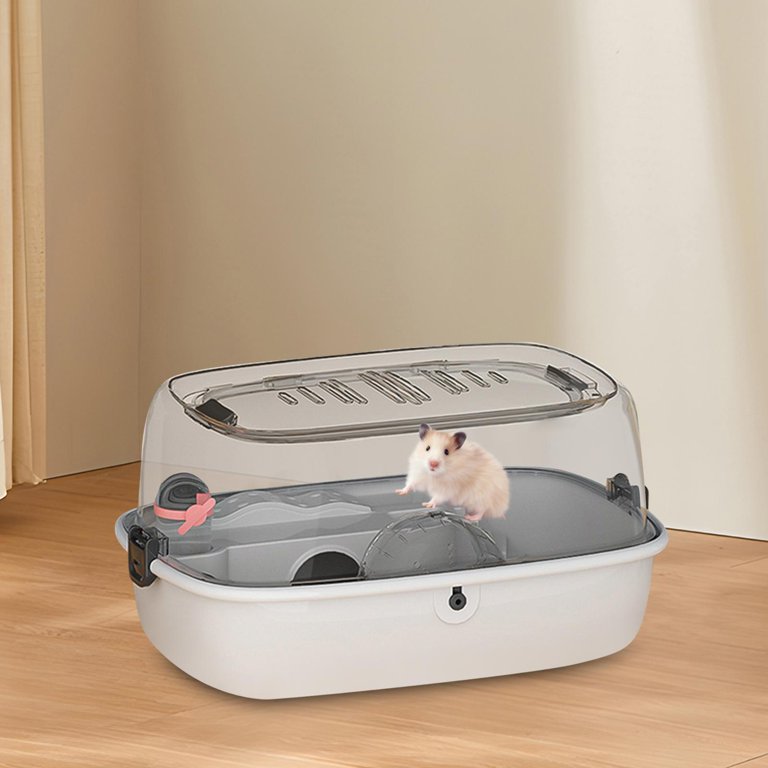 EHJRE Habitat Large Hamster Cage with Water Bottle, Portable