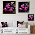 thumbnail image 4 of Designart "Fuchsia Petals in Pink and Purple Blooms" Floral Framed Wall Art Decor - Traditional Pink Fuschia Hallway Framed Wall Art Decor, 4 of 6