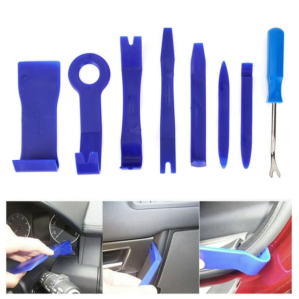 Kit Universal de Herramientas de extraccio de Molduras de Automóviles Desmonteje ABS DE FÁLE DE USAR PARA Quitar Automóviles Azul