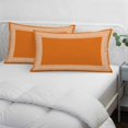 thumbnail image 4 of Burnt Orange Geometric Small Pillow Covers, Country Greece Key Art Soft Breathable Throw Pillow Cases with Invisible Zipper, Decorative Pillowcase Pillows Protectors for Sofa Bed Chair 12"x20", 4 of 9