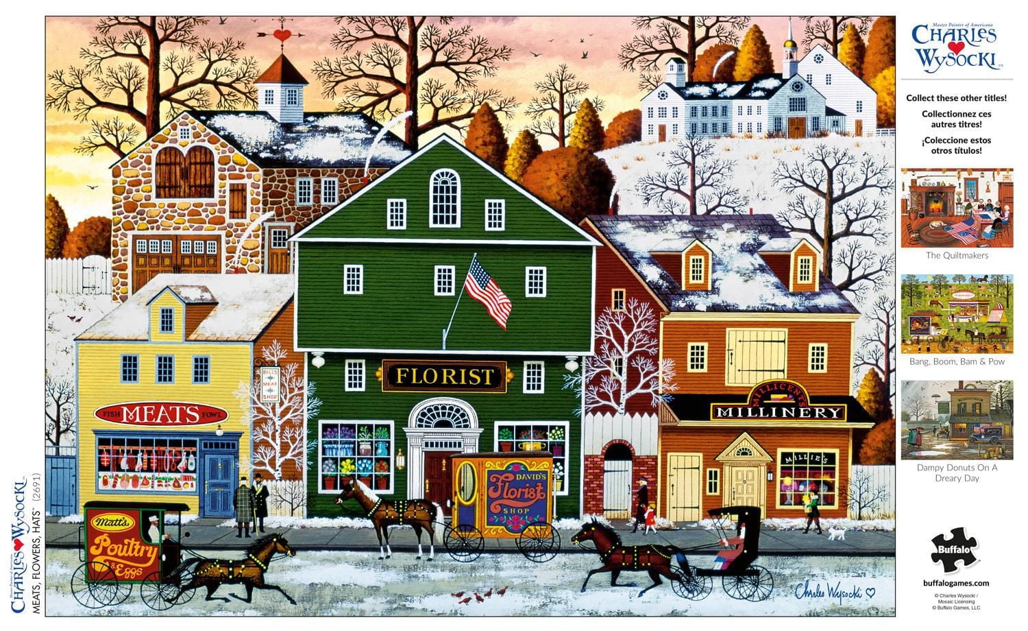 Buffalo Games - Charles Wysocki - Meats, Flowers, Hats - 300 Piece Jigsaw Puzzle