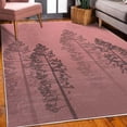 thumbnail image 3 of Country Decorative Rug, Pine Trees in the Forest on Foggy Seem Ombre Backdrop Wildlife Adventure Art, Quality Carpet for Bedroom Dorm and Living Room, 6 Sizes, Pastel Pink, by Ambesonne, 3 of 4