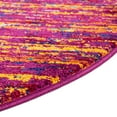 thumbnail image 6 of Rugs.com Calypso Collection Rug – 4 Ft Round Pink Medium Rug Perfect For Kitchens, Dining Rooms, 6 of 8