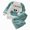 R222-Light Green, variant on NOLDARES Toddler Boy Clothes Long Sleeve Sweatshirt and Pants Playwear Outfits 2pcs Set Casual Clothing(Light Green,18-24 M)