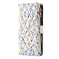 thumbnail image 2 of Wallet Case For iPhone 15 6.1-inch, Flower Pattern Flip Zipper Purse Leather Cover With Card Holder, Detachable Wristlet & Shoulder Strap, Shockproof ,Kickstand Phone Case For Women,Blue, 2 of 9