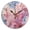 BlacK, variant on YAZAOO Decorative Wall Clock Size：25cm Pink Flowers with Water Droplets Design Pattern Clock