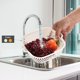 thumbnail image 5 of Juego de 2 Coladores Tazón Coladores de Plástico Lavado Doble en Capas Cocina Desagüe Cesta para Frutas Verduras Amarillo Blanco S, 5 of 6