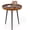 Brown, variant on BoldGear Outdoor Side Table, Round End Table with Epoxy Resin Finish, Sea Shell Decoration, Mahogany Wood Frame, Tray Top, Patio Side Table for Living Room, Pool, Porch (Brown, 20” x 20” x 21.5”)