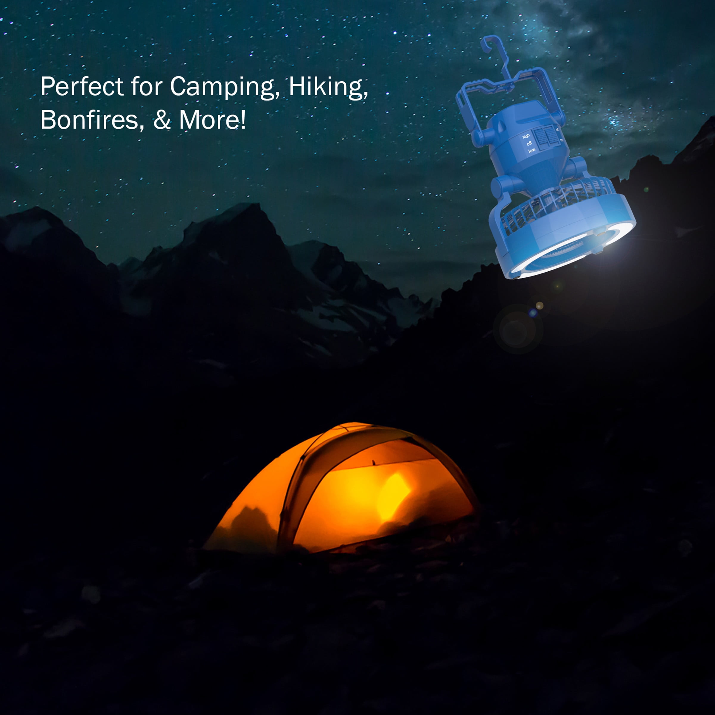 Led Camping Lantern With Ceiling Fan