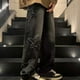 thumbnail image 1 of Pantalones vaqueros largos para hombre, estilo americano, vintage, con estampado de estrellas, tendencia informal, vaqueros rectos versátiles, pantalones vaqueros para hombre, 1 of 9
