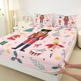 thumbnail image 3 of Feelyou Christmas Nutcracker Twin Sheet Sets for Kid, Dreamy Princess Fairy Twin Fitted Sheet, Kawaii Rat Guard Flat Sheet, Lightweight Room Decor, 3pcs, 3 of 7
