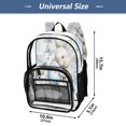 thumbnail image 4 of PVC Transparent Backpacks Clear Backpack for Travel and Outings Cute Bunny with Butterflies, 4 of 7