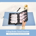 thumbnail image 5 of Ckdifva Halloween Pink Ghosts Pencil Pouch 3 Ring Zipper Pencil Case Binder Pockets Clear Top Cosmetic Bag 2 Pack, 5 of 6