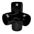 thumbnail image 7 of FORMUFIT PVC Fitting, 4-Way Tee Side Outlet , Furniture Grade, 1-1/4" Size, Black, 4-Pack (F1144WT-BK-4), 7 of 7