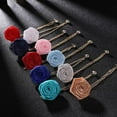 thumbnail image 2 of Elegant Rose Flower Brooch Pin Long Chain Fringe Lapel Pin Fabric Boutonniere Pins Wedding Brooches for Women Men Dress Accessories, 2 of 7