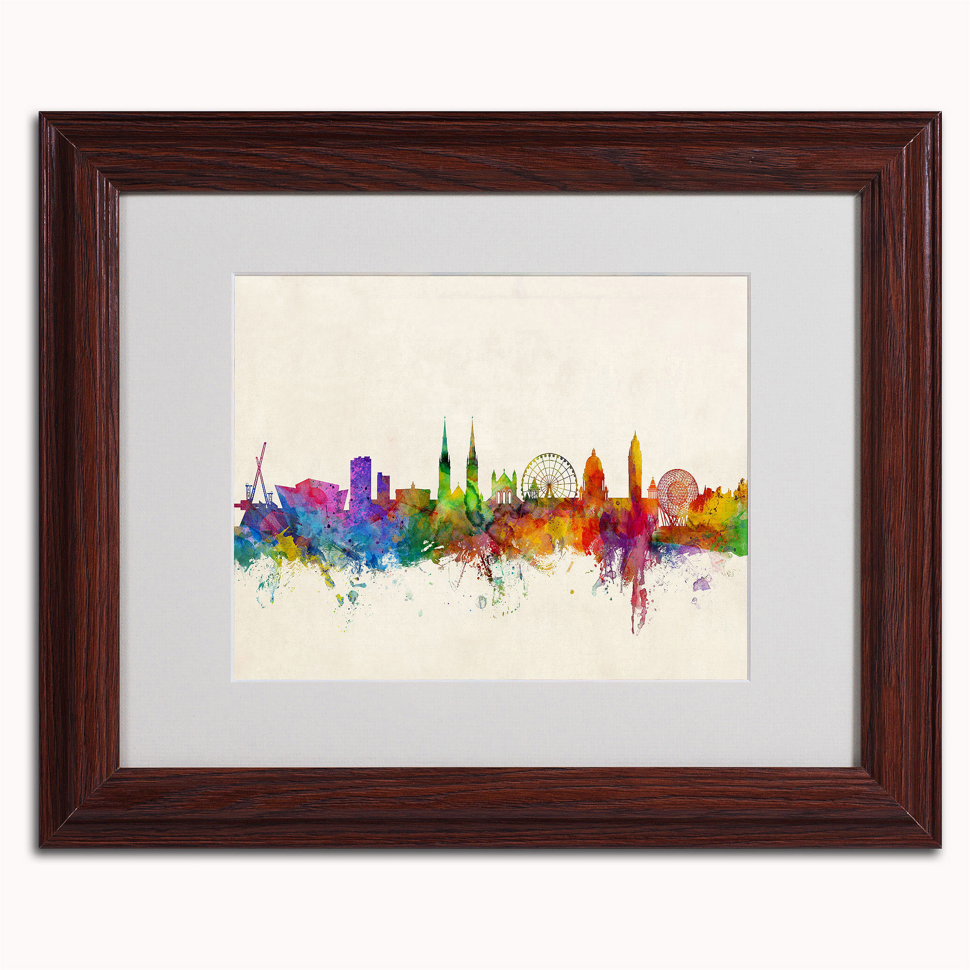Trademark Fine Art "Belfast Northern Ireland Skyline" Canvas Art by